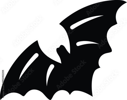 owl wing drag mark silhouette vector icon illustration on transparent background