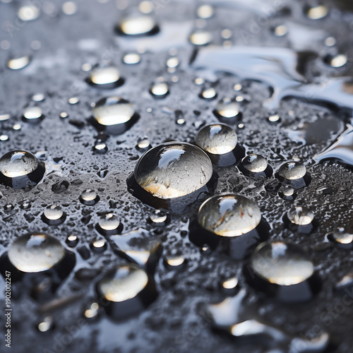 Raindrops on Glass Background
