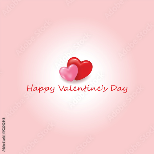 Valentine's Day Heart Greeting: Express your love with this romantic greeting, showcasing two hearts, perfect for Valentine's Day celebrations. 