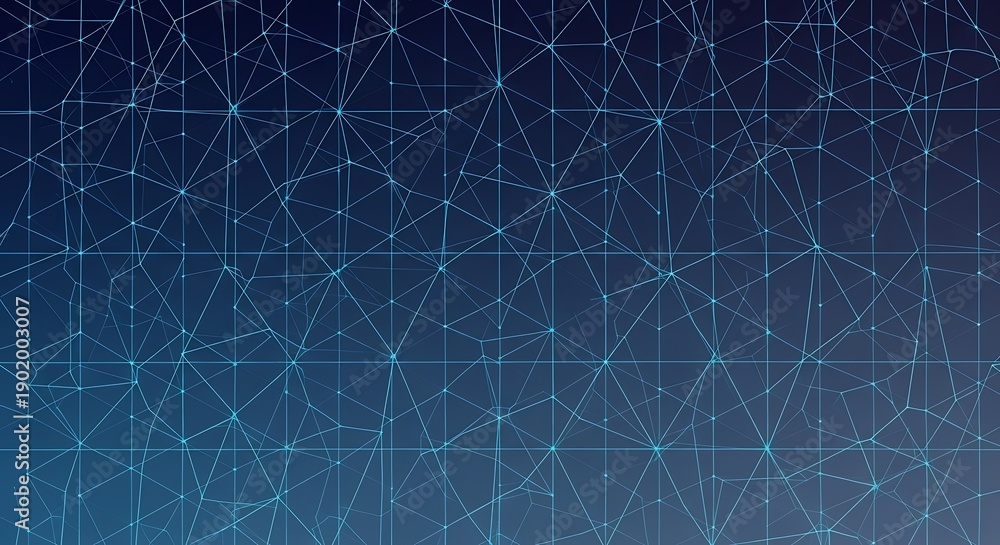 Fototapeta premium Abstract blue background with interconnected lines and nodes in a futuristic digital design style conveying technology and innovation