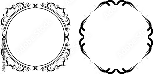 vector vintage frames black on a white background