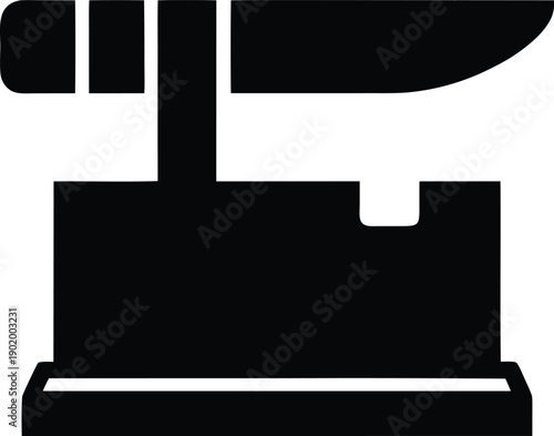 knife sharpener stone silhouette vector icon illustration on transparent background
