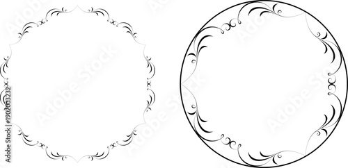 vector vintage frames black on a white background