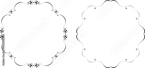 vector vintage frames black on a white background