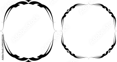 vector vintage frames black on a white background