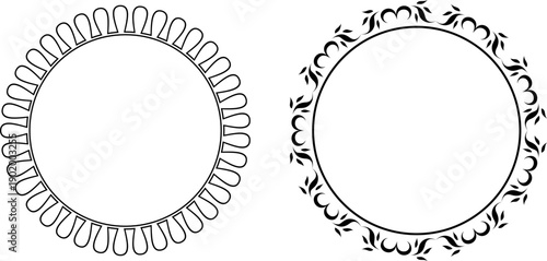vector vintage frames black on a white background