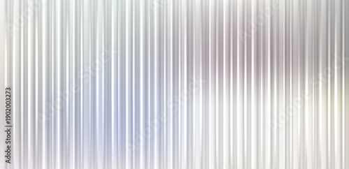 Corrugated polycarbonate plastic wall. Glass pattern background abstract gradient line 3D effect with ribbed silver texture. Luxury modern overlay for architecture, bathroom, office, cosmetic podium.