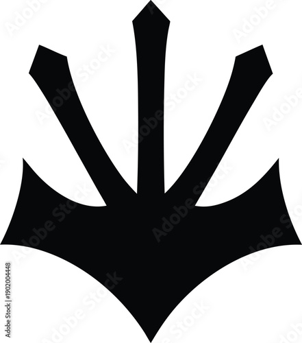 duck webbed foot print silhouette vector icon illustration on transparent background