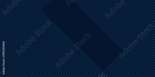 Dark blue technology background with diagonal parallel lines forming a central diamond shape frame design
