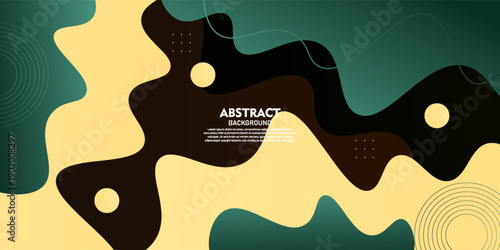 Green and yellow abstract wave pattern background design. Simple wave shape background. Vector eps10