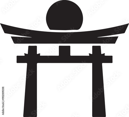 Traditional japanese torii gate symbolizing the entrance to a sacred space.