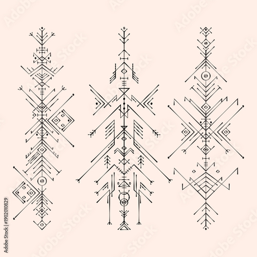 Sacred Tattoo Style Vector Collection