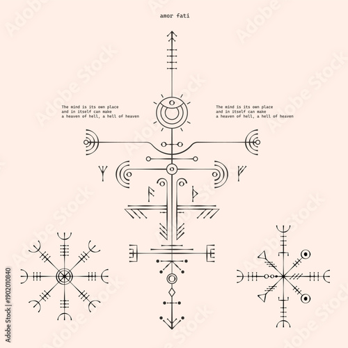 Nordic Mythology and Philosophy Vector Art