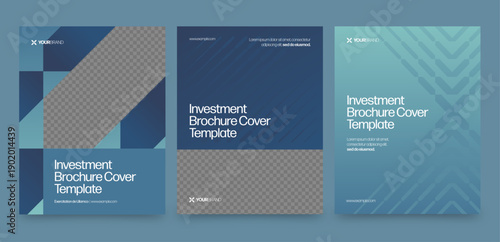 Brochure Cover Template in Modern Corporate Style for Annual Report & Company Profile Front Pages
