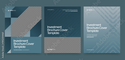 Brochure Cover Template in Modern Corporate Style for Annual Report & Company Profile Front Pages