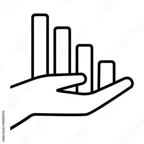 Financial losses vector icon. Revenue decline Illustration sign. Market decline symbol. Economic decline logo.