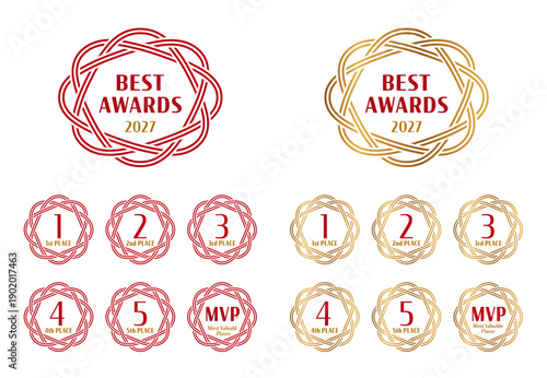 水引のフレーム、和風ベストアワード・ロゴ