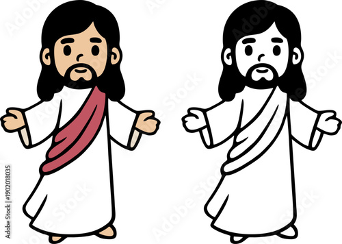 Cartoon Jesus Christ Character Illustration