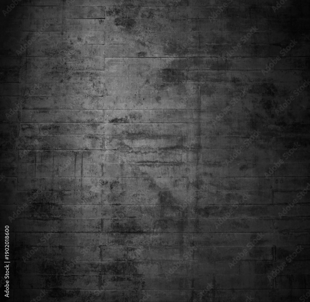Naklejka premium Dunkle Betonwand als rustikaler grunge Hintergrund