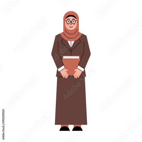 Teacher Holding Notebook In Front