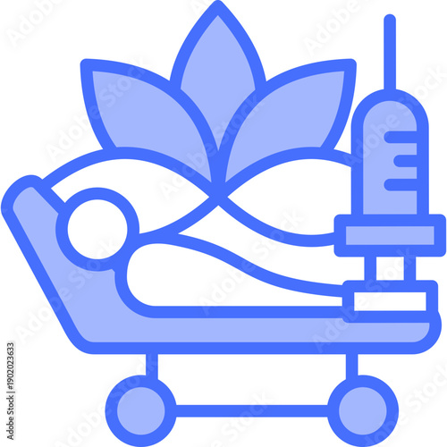 Medical Therapy blue icon