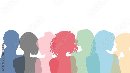 International Women’s Day Animation with Diverse Female Silhouettes