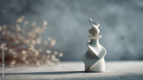 Unique sculptural ceramic perfume bottle