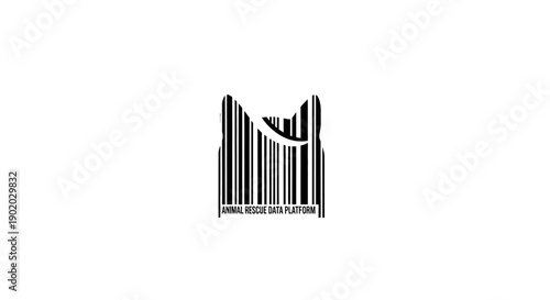 Black and White Crib Illustration Design.