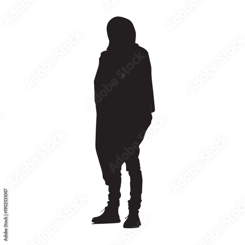 silhouette of human or human activity. White background in simple style, suitable for illustrations, logos or graphic icons