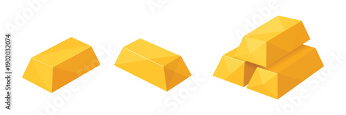 gold bar cartoon illustration collections