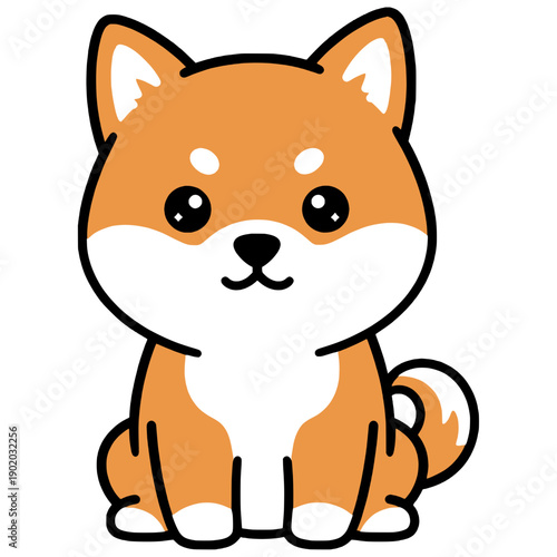 Cute Shiba Inu cartoon character
