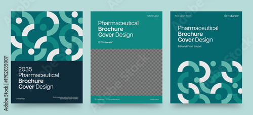 Brochure Cover Template for Medical Research, Science Lab & Pharmaceutical Report & Case Study Pages