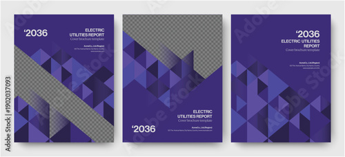 Creative Brochure Cover Template for Modern Corporate Annual Report & Company Profile Front Pages