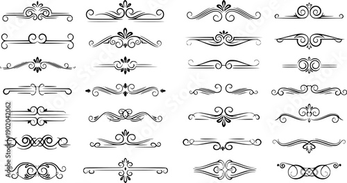 Elegant Ornamental Divider Border Decorative Vector Design