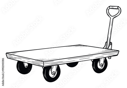 Essential flatbed hand truck equipment for logistics and warehouse operations providing efficient transport and movement of goods for various industrial and delivery needs