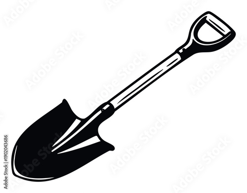 Sturdy essential spade shovel tool for digging and scooping materials, perfect for gardening, construction, landscaping, and various outdoor projects and agricultural tasks.