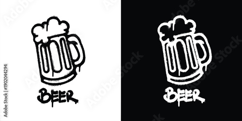 Graffiti Beer logo vector design