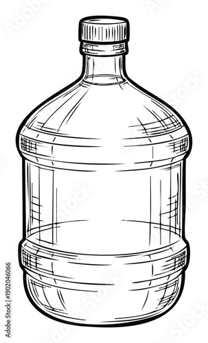 Large clear plastic water bottle with a secure cap, suitable for hydration product promotions, ecofriendly messaging, or beverage storage advertisements