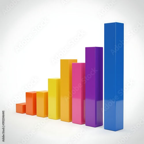 Colorful Increasing Height Bar Graph Design on Light Background Free Download Colorful Increasing Height Bar Graph Design on Light Background - GFXLoad