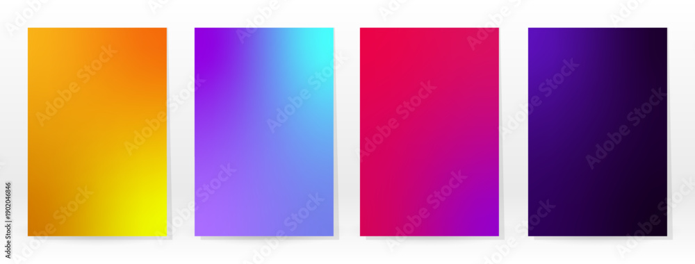 Obraz premium Minimal Poster. Pastel Soft. Rainbow Gradient Set. Graphic Color Background. Blurred Mesh Texture. Vector Modern Banner. Abstract Bright Wallpaper. Gradient Technology Cover. Mobile Template Design.