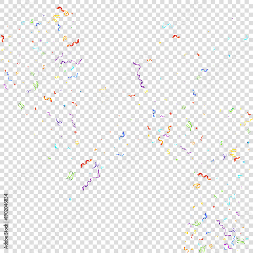 Wallpaper Mural Colorful Serpentine. Holiday Foil Streamers Ribbons. Confetti Star Falling on Transparent Background. Party, Birthday Vector Template. Sparkle Serpentine. Celebration Elements. Bright Festive Tinsel. Torontodigital.ca