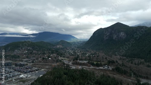 Wallpaper Mural Aerial View Of The Hospital Hill Neighbourhood In Squamish, British Columbia, Canada. Torontodigital.ca