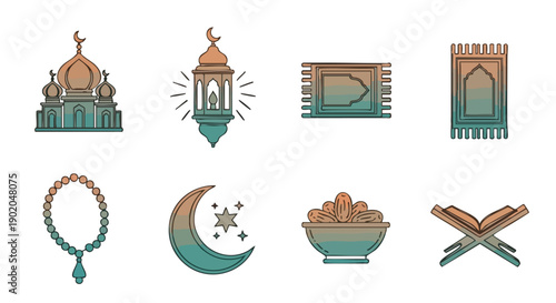 Ensemble Dicônes de Contour Duotone Ramadan Serein