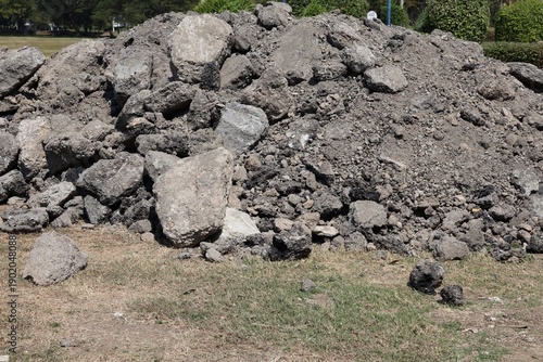 pile of stones in the forest