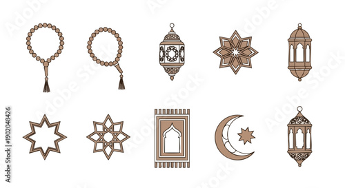 Graphismes Spirituels Minimalistes or Brun