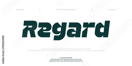 Regard, Creative digital sport Modern Future Alphabet Font. Typography urban style fonts for technology, digital, movie logo design regular and italic. vector illustration
