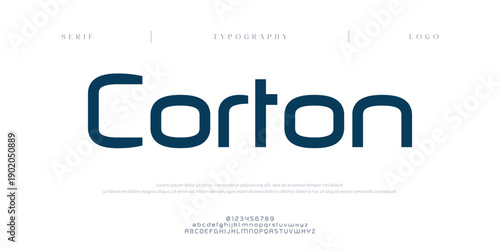 Corton, Creative digital abstract sport modern alphabet fonts. Typography technology electronic sport digital game music future creative font. vector illustration
