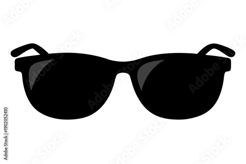 Sunglasses silhouette vector illustration isolated on white background