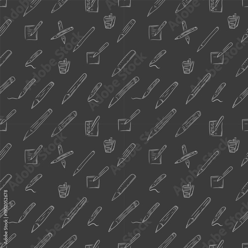 pencil pattern. pencil seamless pattern. doodle pencil seamless pattern. pencil background
