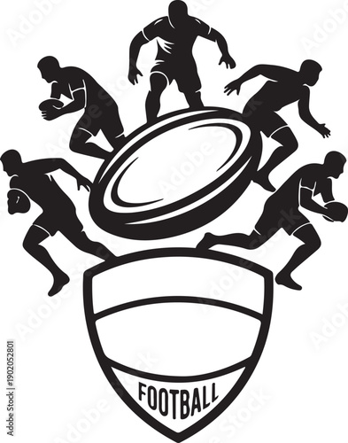 Rugby Footbal on white background.